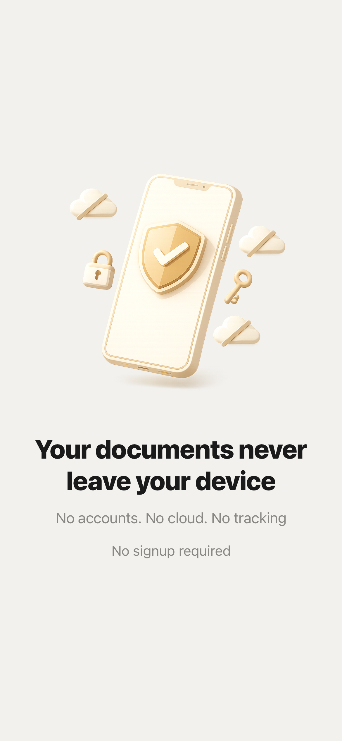 Privacy-first document storage