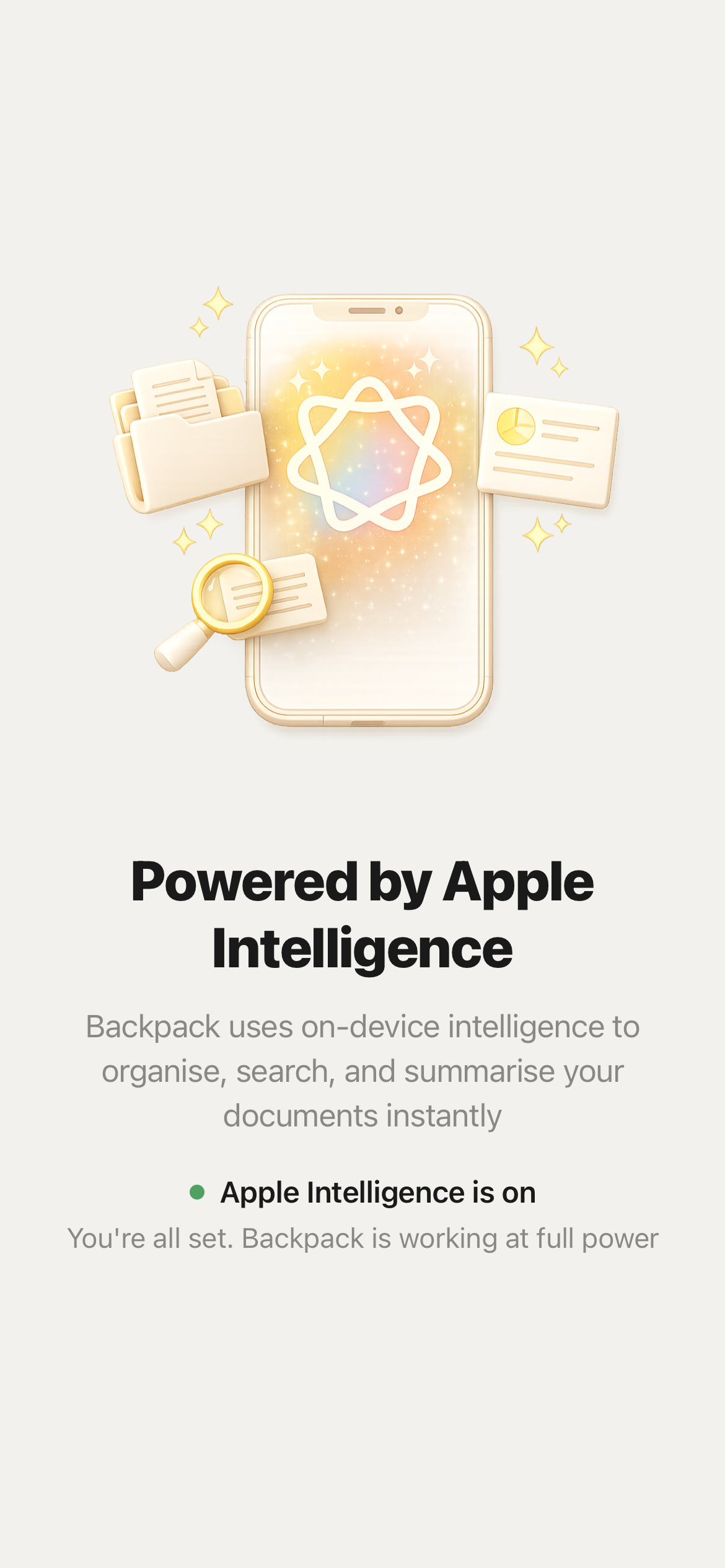 On-device AI document search